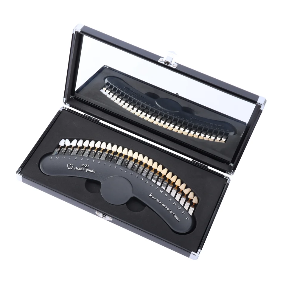 Dental Shade Guide 27 Colors Tooth Bleach Tooth Model Dentist Major Colorimetric Plate Comparator Toothguide Products