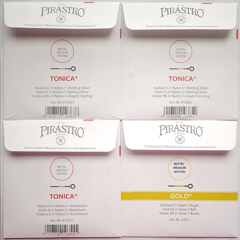 Pirastro Tonica nylon violin strings (412027), 2 Best Sellers In One Set ,made in Germany,Hot sell