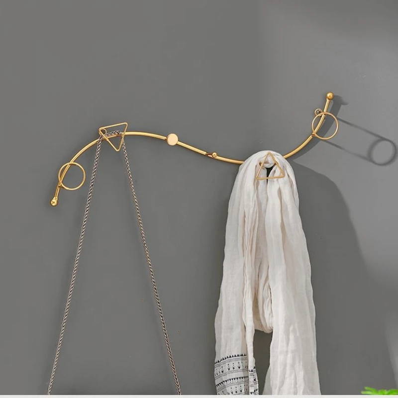 Light Luxury Hook Wall Decoration Clothes Hanger Creative Furniture Porch Bathroom Key Bags Scarf Ornaments Hat Garment Rack