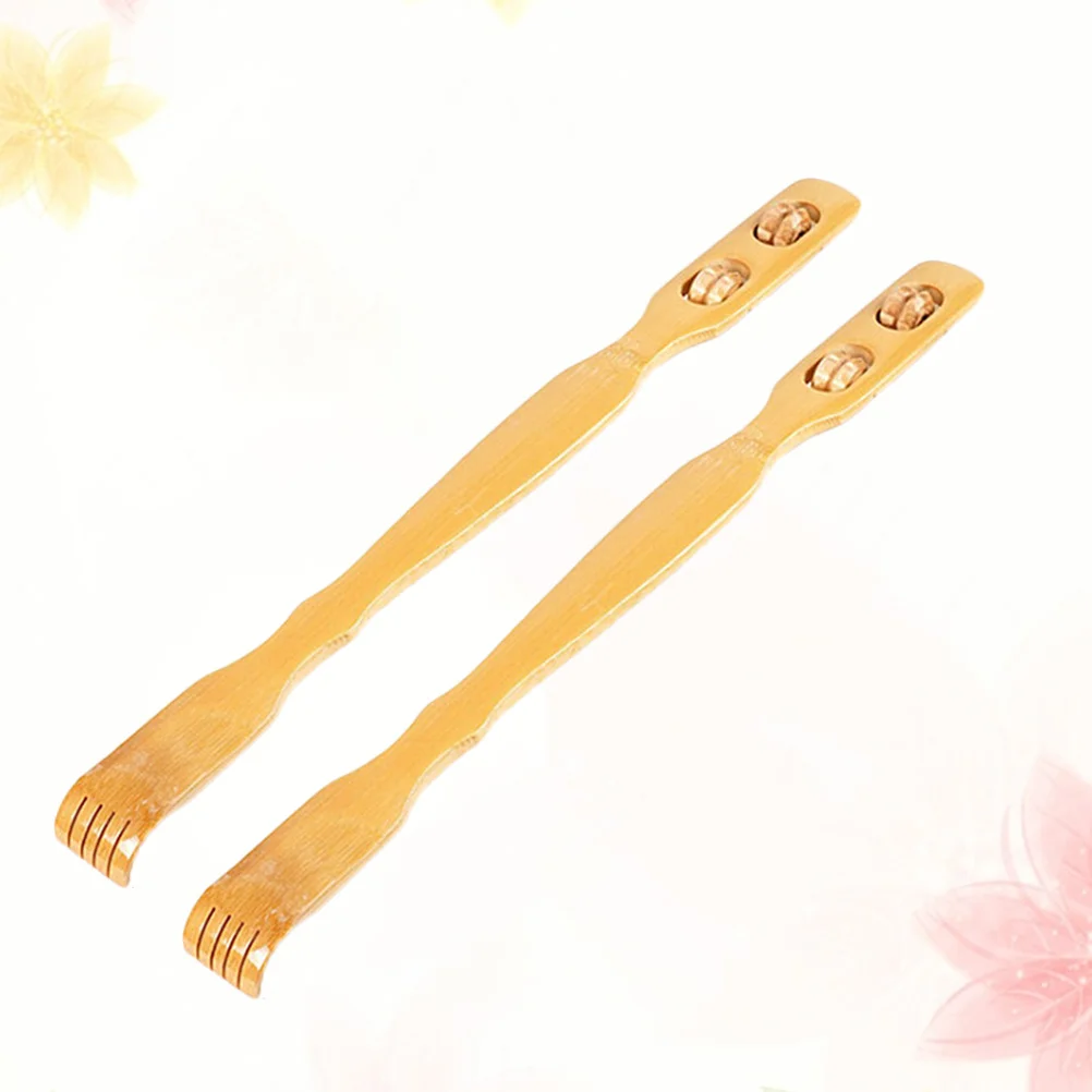 

2 шт., массажная палочка для спины, прочный, устойчивый к ржавчине, скребок для тела для трудно длины, бамбуковый скребок для спины для мужчин и женщин