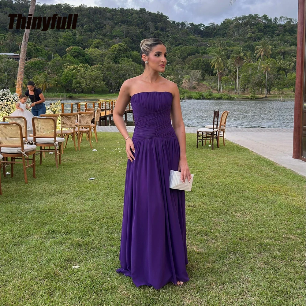 

Thinyfull A-line Prom Dresses Sleeveless Chiffon Holiday Style Dress Vestidos De Fiesta Elegantes Robe De Soirée Customized