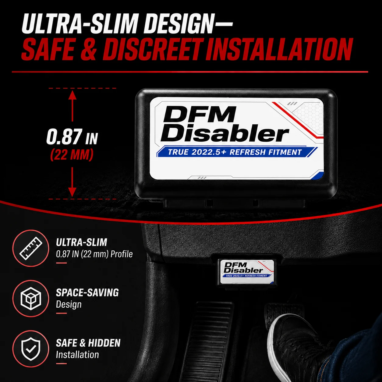 DFM Module For GM Refreshed V8 Trucks SUV AFM DFM Disabler Device For 2022.5-2026 Silverado/Sierra 1500 GM V6 V8 5.3L 6.2L Tahoe