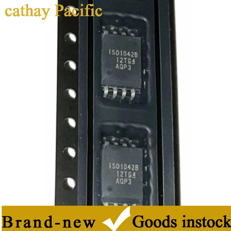 Original genuine Texas Instruments ISO1042BDWVR automotive isolated CAN communication transceiver SMD SOIC-8 word printed ISO104