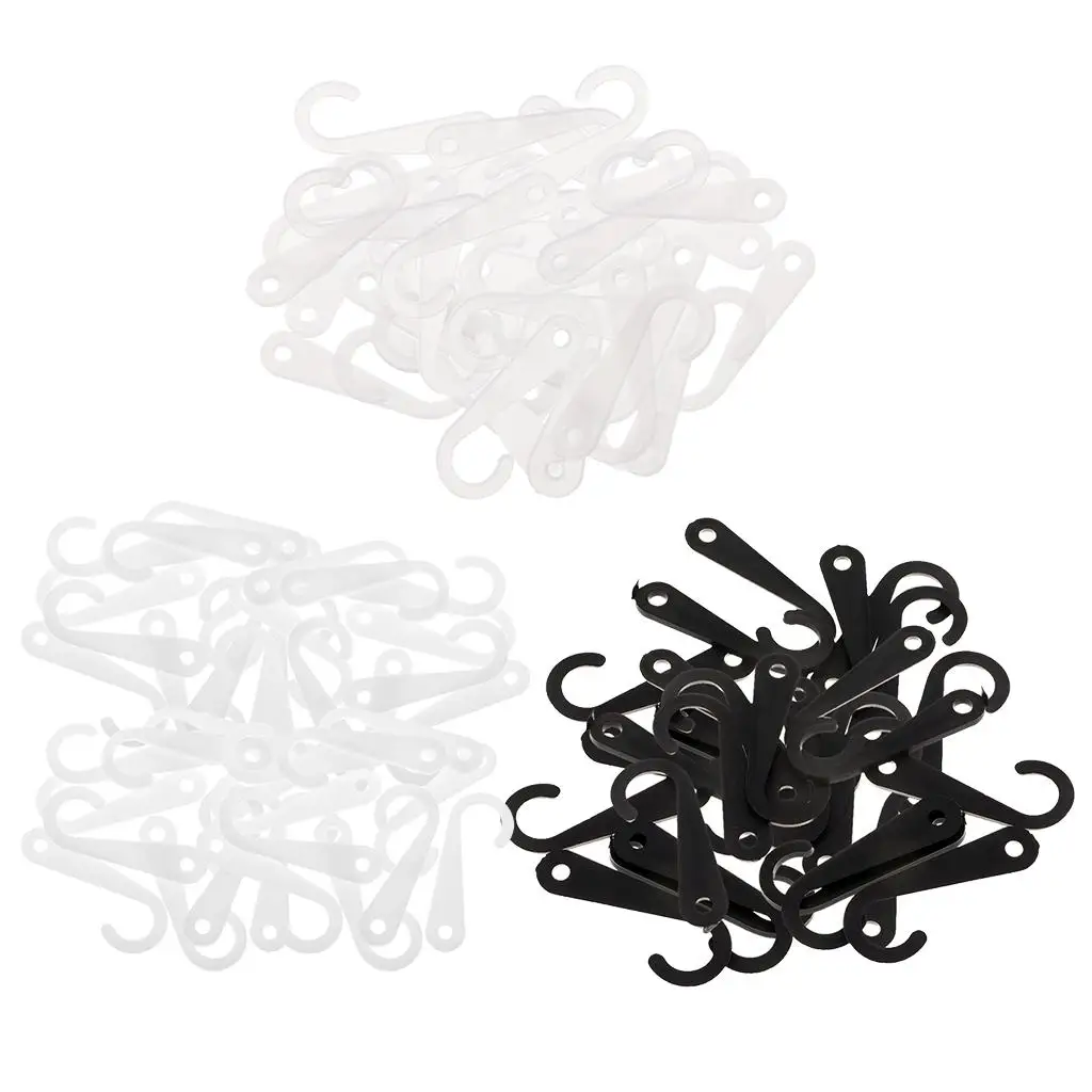 50 Pieces Plastic J Hooks Hanger for Socks Retail Clothes Display Hanger Accessories Hanger 1.77 Inch/45mm