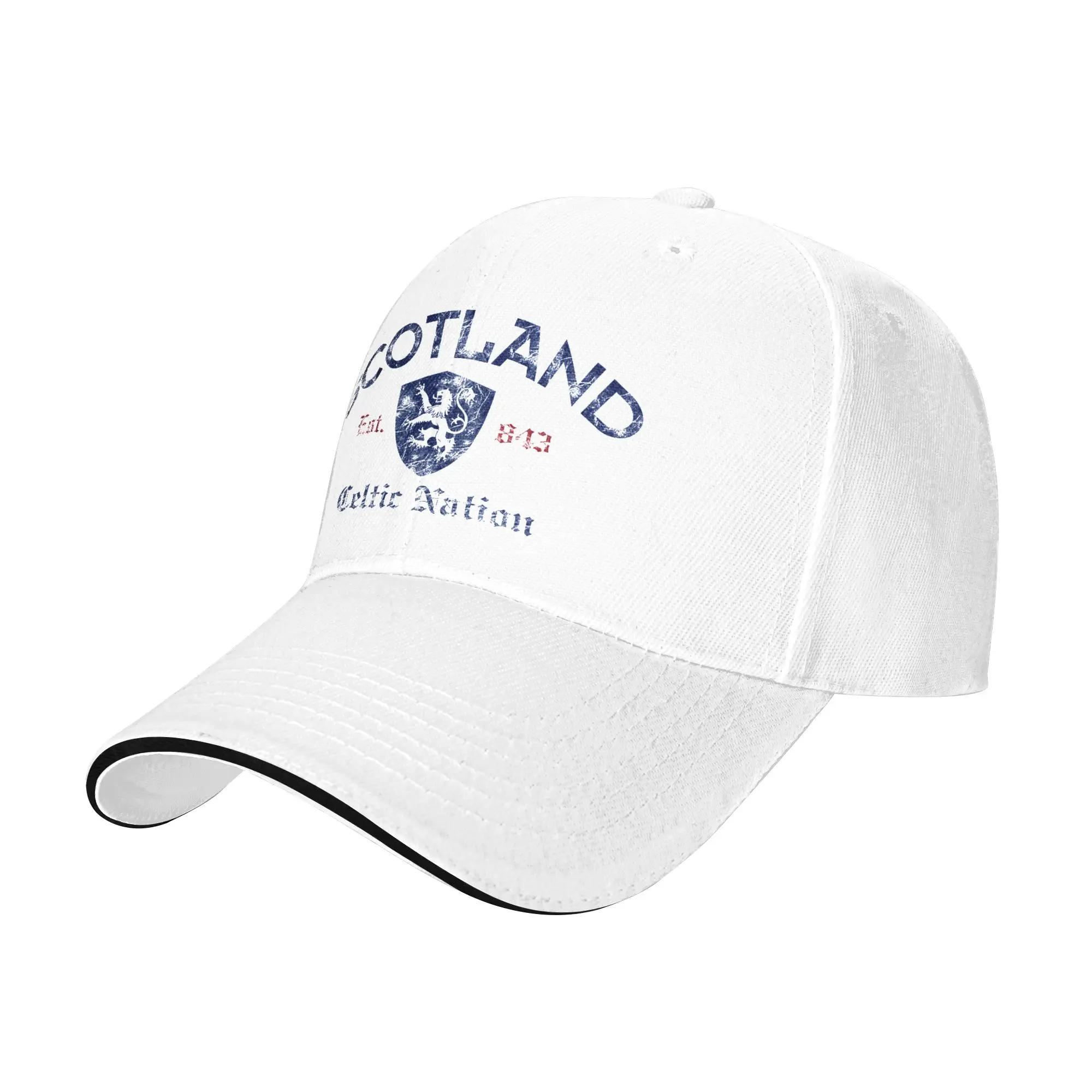 Scottish Scotland Nation Established 843 Sandwich Baseball Caps Vintage Tartan Men Women All Season Adjustable Sun Cap Adult Hat