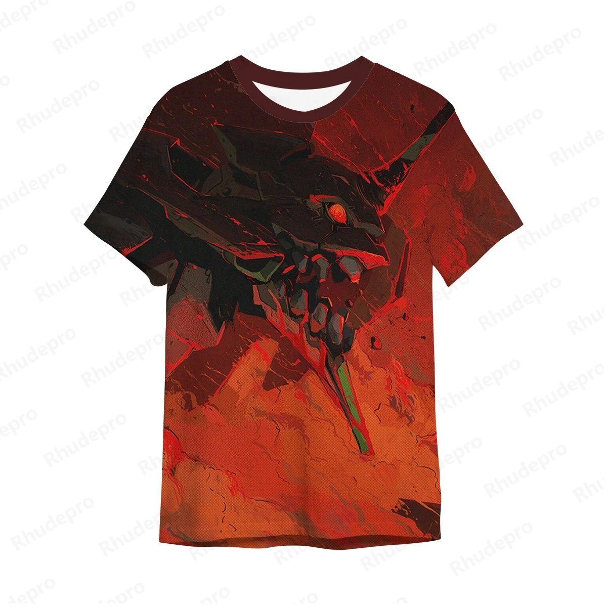 Camiseta masculina Neon Genesis Evangelion, roupa de manga curta, streetwear extragrande, Tops da moda Y2K, Y2K, 100 a 5XL, Novo, 2024