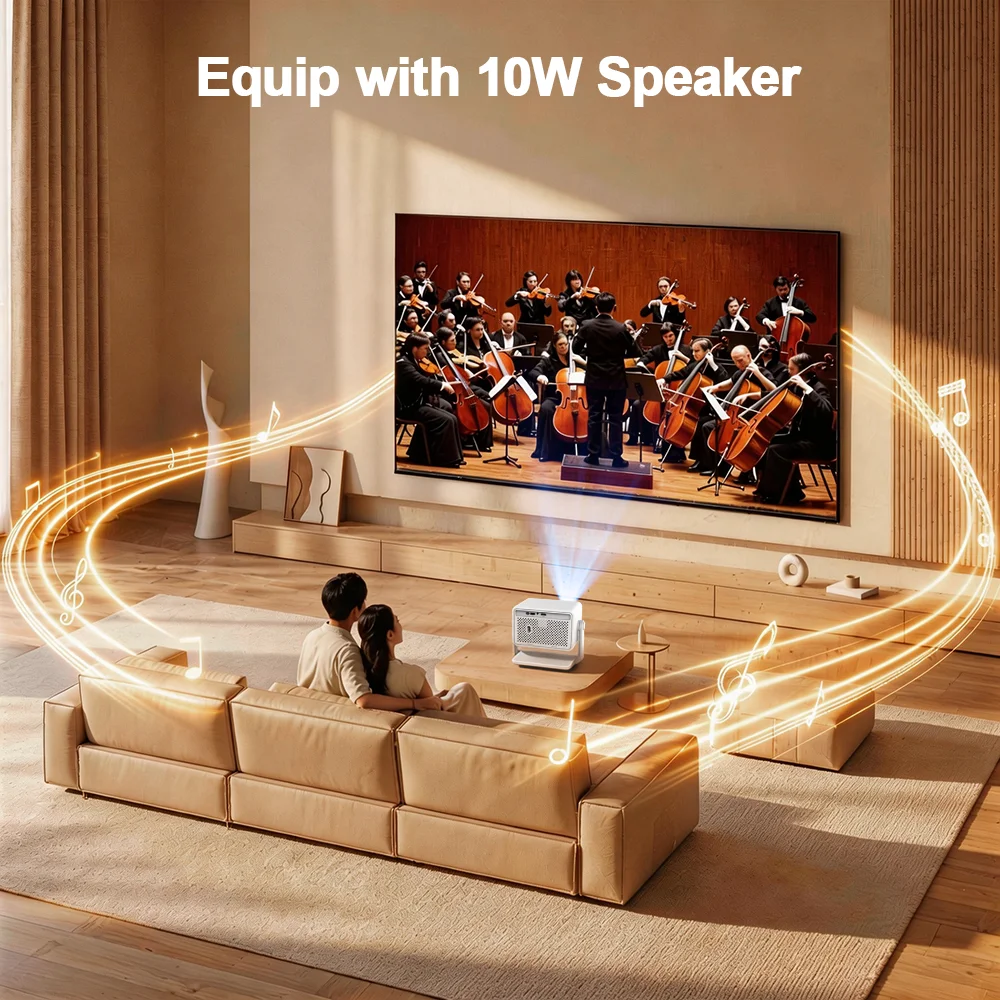 PROGAGA 1080P PG370 MAX Full HD Projector 4K Android WIFi BT 14000 Lumens Projetor Smart Home Theater Portable Video Projector