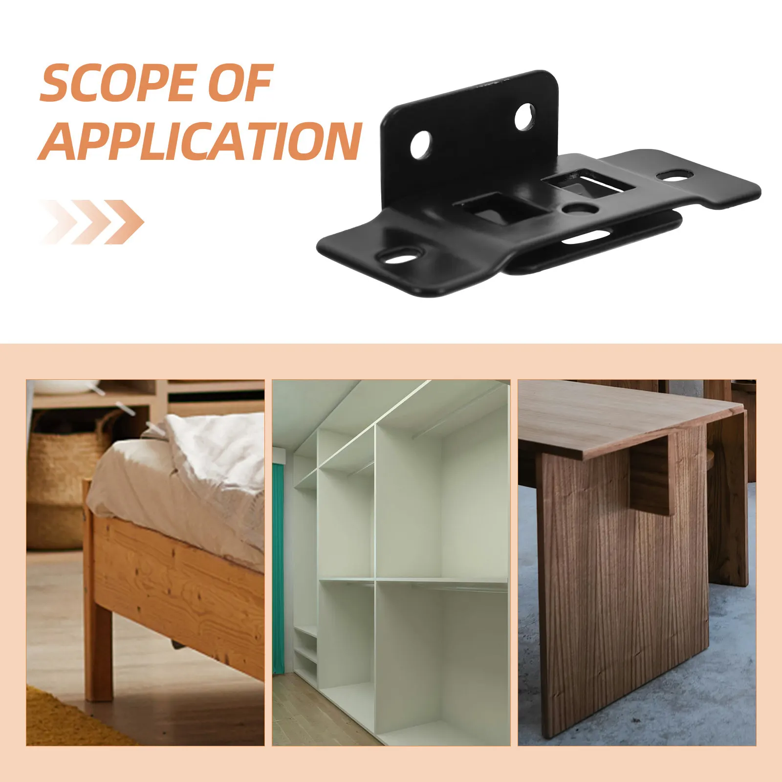 20Pcs 2-in-1 Wood Shelf Hardware Set Corner Bracket Shelf Support for DIY Furniture Alignment Secure