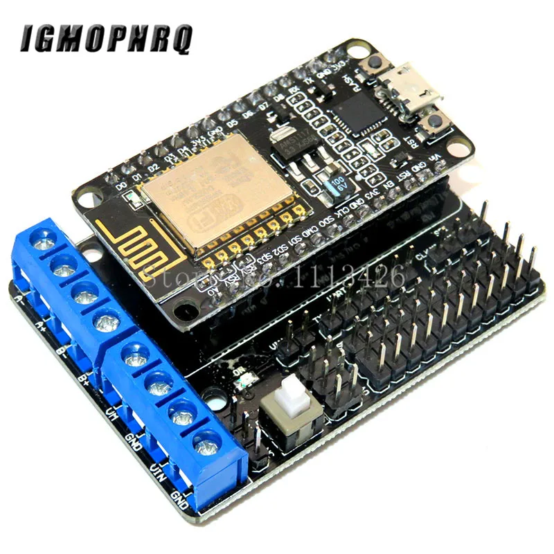 Node MCU Development Kit V3 CP2102 NodeMCU+Motor Shield Wifi Esp8266 Esp-12e diy rc toy remote control Lua IoT smart car L293D