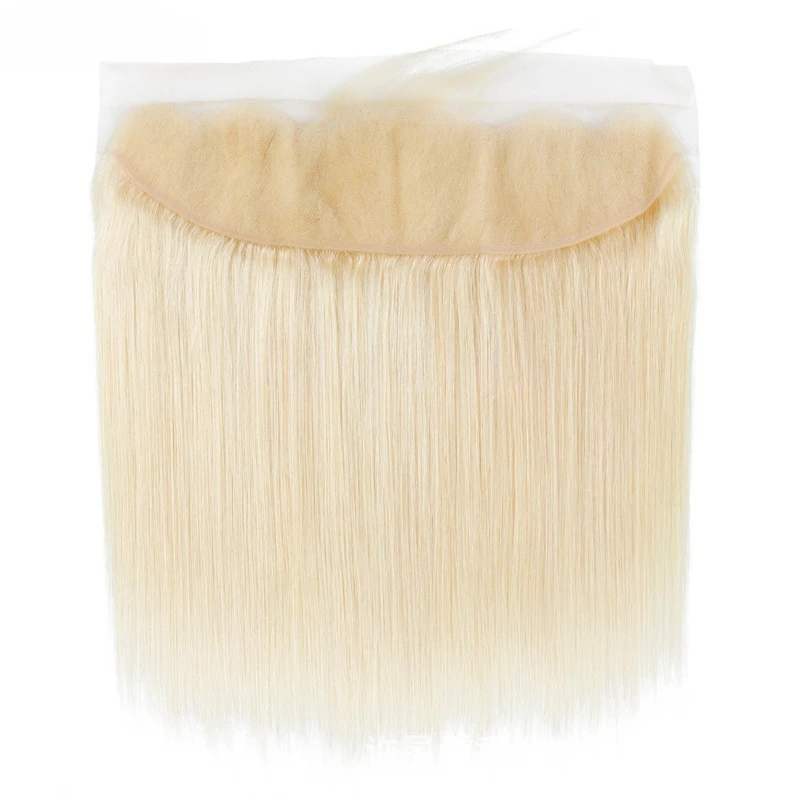 10-22 بوصة 613 شقراء مستقيم الجسم موجة الشعر البشري أمامي 13x4 الدانتيل الشفاف أمامي 4x4 إغلاق 150% الكثافة نهاية كاملة