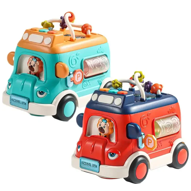 

Electric School Bus Toy for Toddlers - Interactive Steering Wheel, Light & Sound, Battery-Powered Ride-On Vehicle for 3-6Y Kids