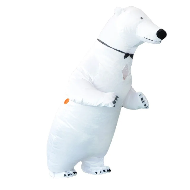 New Polar Bear Inflatable Costume Mascot Costume Animal Fantasia Adult Halloween Carnival Birthday Party Cosplay Costume Clothes