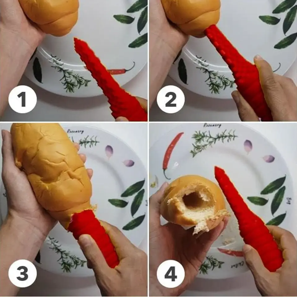Grillzubehör Brötchen 2 Stück Hot Dog Brötchen Bohrer - Praktisches Backzubehör Zum Grillen & Ketwurst, Mehrfarbig Grillzubehör Brötchen 2 Stück Hot Dog Brötchen Bohrer - Praktisches Backzubehör Zum Grillen & Ketwurst, Mehrfarbig