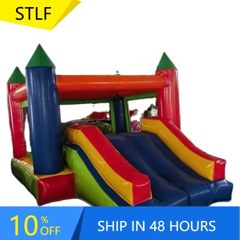 

STLF3*4m Inflatable Bouncer House For Kids Jumping Bouncy Castle With Slide Outdoor Inflatable Castle Trampoline Park For Sale