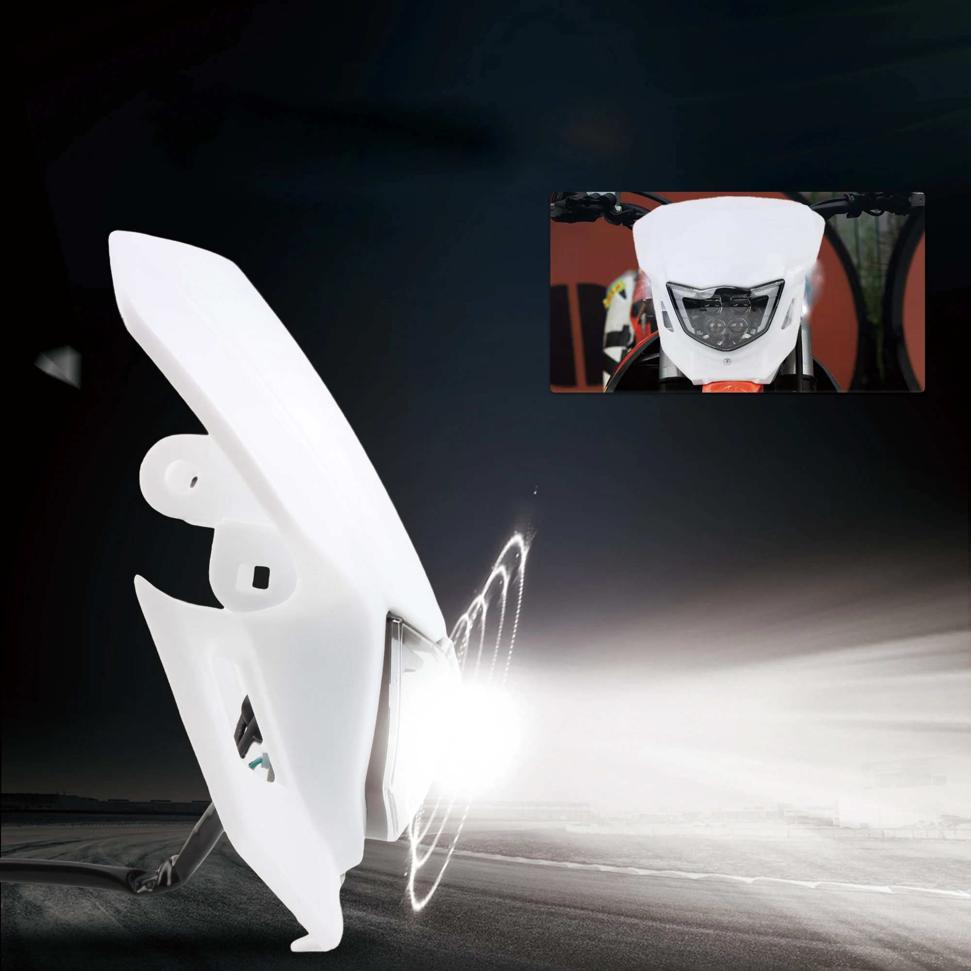 Motorcycle Headlight Plate for Yamaha WR250f  WR450f YZ250F YZ450F MX WR Universal Moto Dirt Pit Bike Enduro Led Headlamp Mask