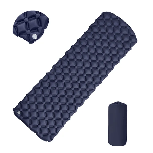 Colchón inflable plegable para acampar, cama de campamento, manta de Picnic, esterilla de aire de viaje, equipo de Camping
