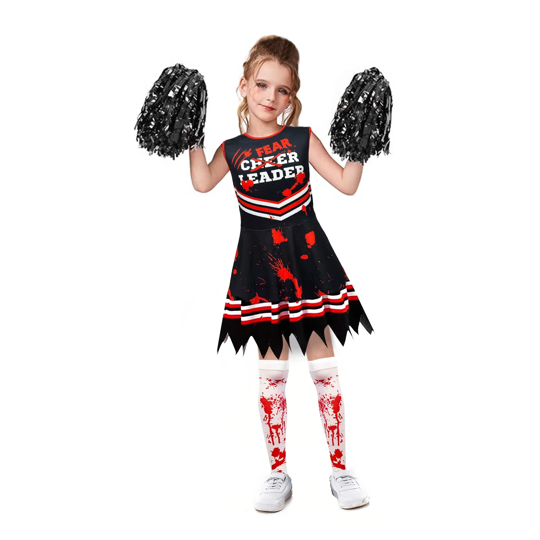 

Scary Halloween Dress for Girls 3D Digital Print Role Play Sleeveless Dress with Bloodstains New 2026 Melissabow Brand