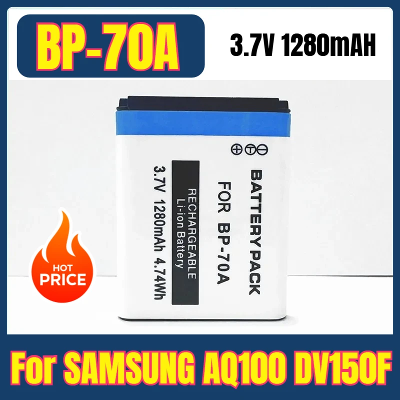 

BP-70A Camera Batteries for SAMSUNG AQ100 DV150F ES65 ES67 ES70 ES71 ES73 ES74 ES75 ES80 MV800 ES90