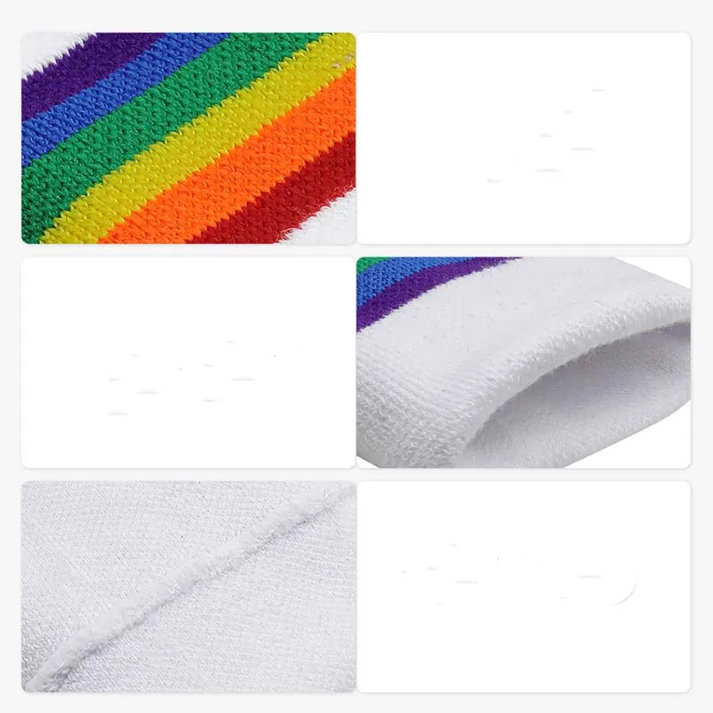 الرياضة في الهواء الطلق المهنية الريشة سوار معصم ماص للعرق للرجال والنساء تنس الجري اللون فتل العرق دعم المعصم