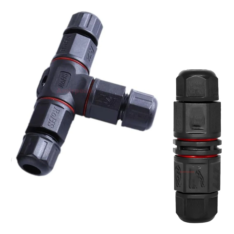 

IP67 Waterproof Connector 2 Pin 3 Pin I/T Shape Electrical Terminal Adapter Wire Connector Screw Pin Connector LED Light Outdoor