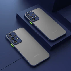Protect Hard PC Matte Acrylic Soft Phone Case For Samsung Galaxy A52S A52 s A72 A23 A33 A53 A73 4G 5G Cover Camera Protect Funda