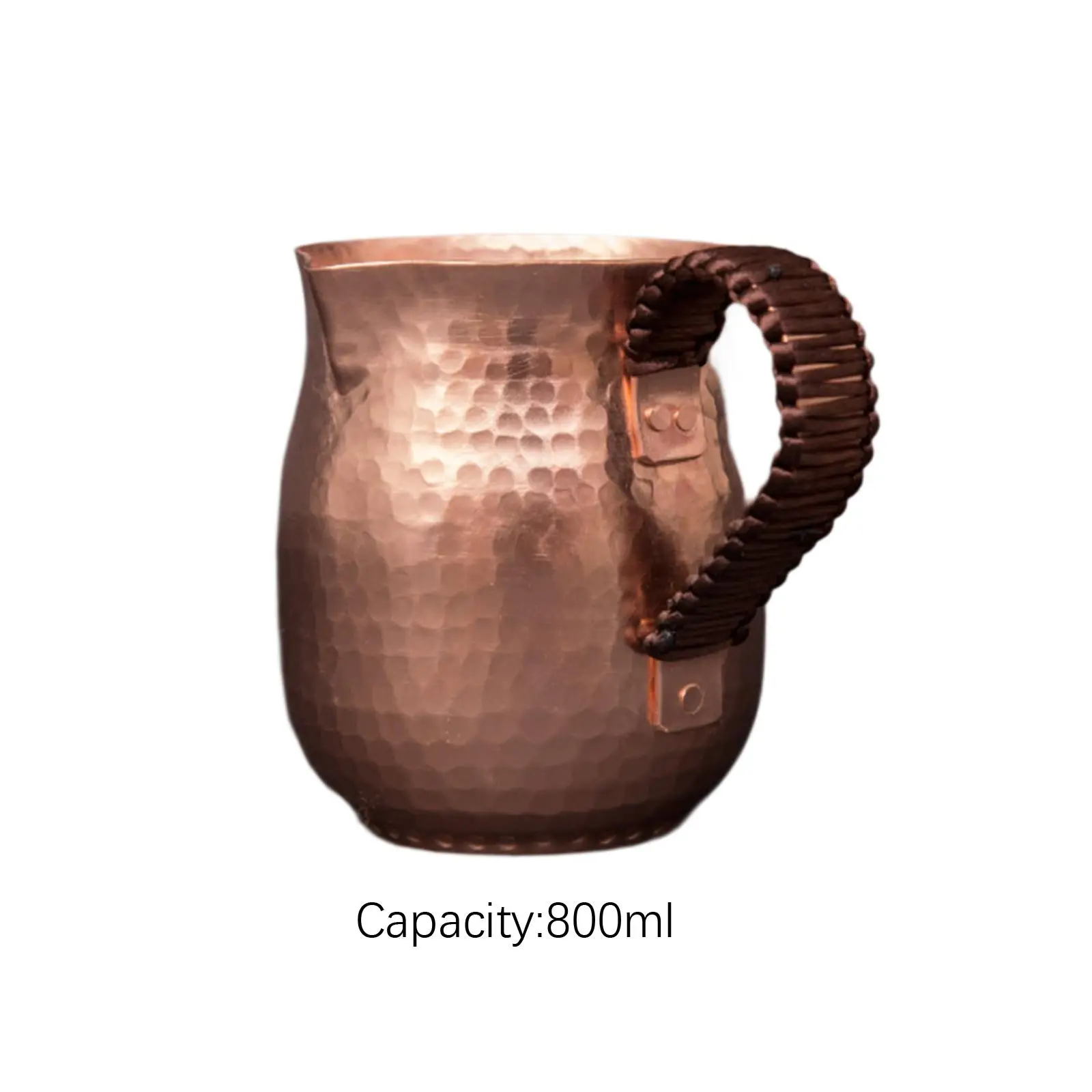 Copper Mug Sturdy Sharing Pitcher Tea Infuser Hot Water Kettle Milk Frother Cup for Restaurant Tea House Camping Kitchen Hotel