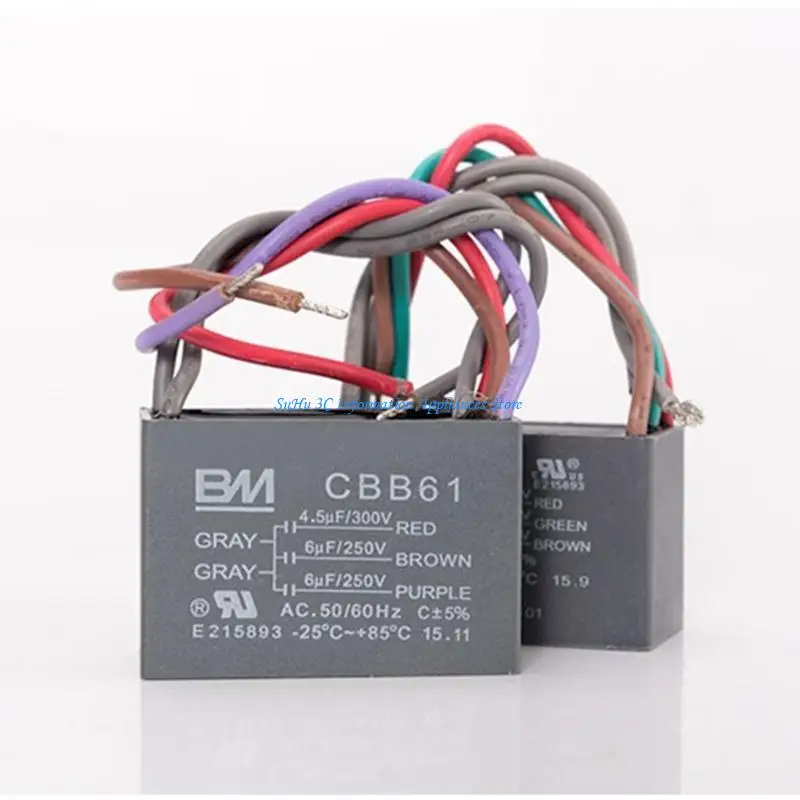 

Starting Capacitor CBB61 Air Conditioner Fan Capacitor 250V 50/60Hz 4.5+6+5UF 4.5+6+6UF 5+5+5UF 4+4+2.5UF 4+5+6UF