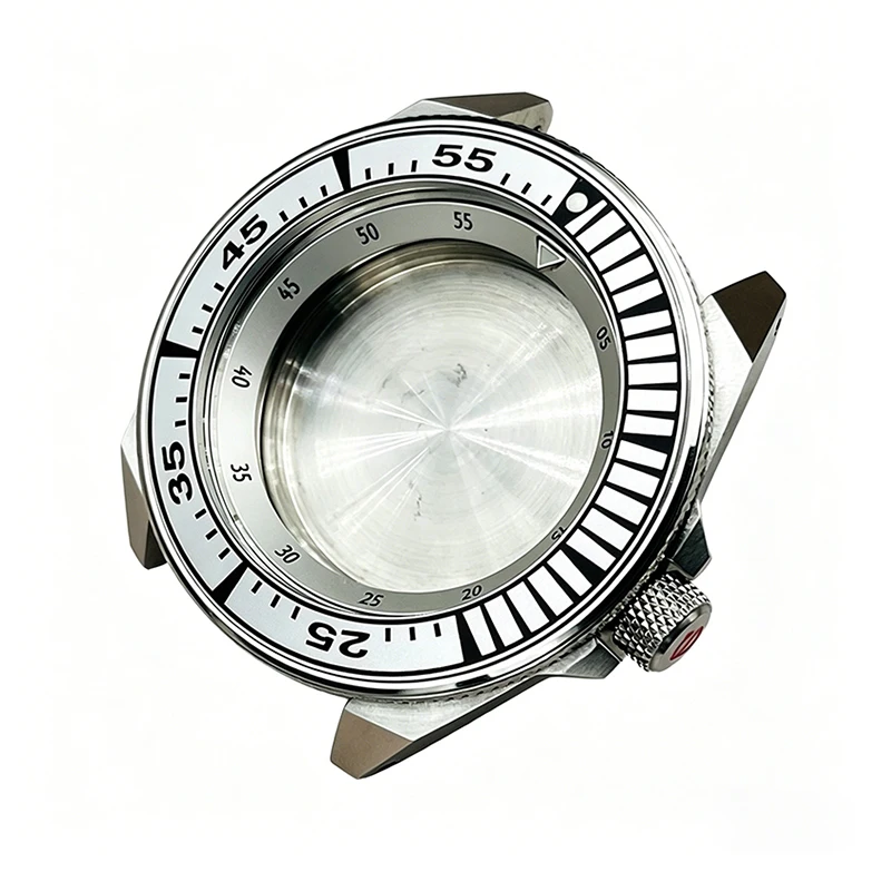 

45mm Samurai King Series Watch Cases Alloy Bezel Insert Fits Seiko NH35 NH36 Movement 200M Waterproof Watch Case Replace Parts