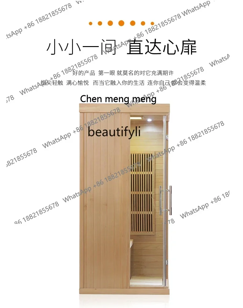 cc182R Red light wave sweat sauna far infrared carbon crystal heating plate wood tourmaline physiotherapy sweat room