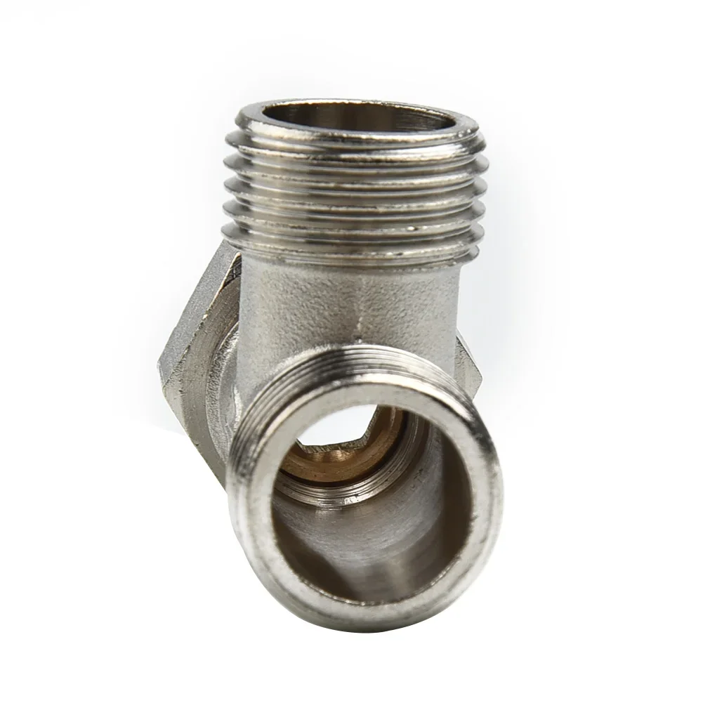 Adaptador en T de cobre 304 para inodoro, válvula desviadora G1/2, dispositivo de tres vías, orificio de tubería de agua, piezas de repuesto para Baño
