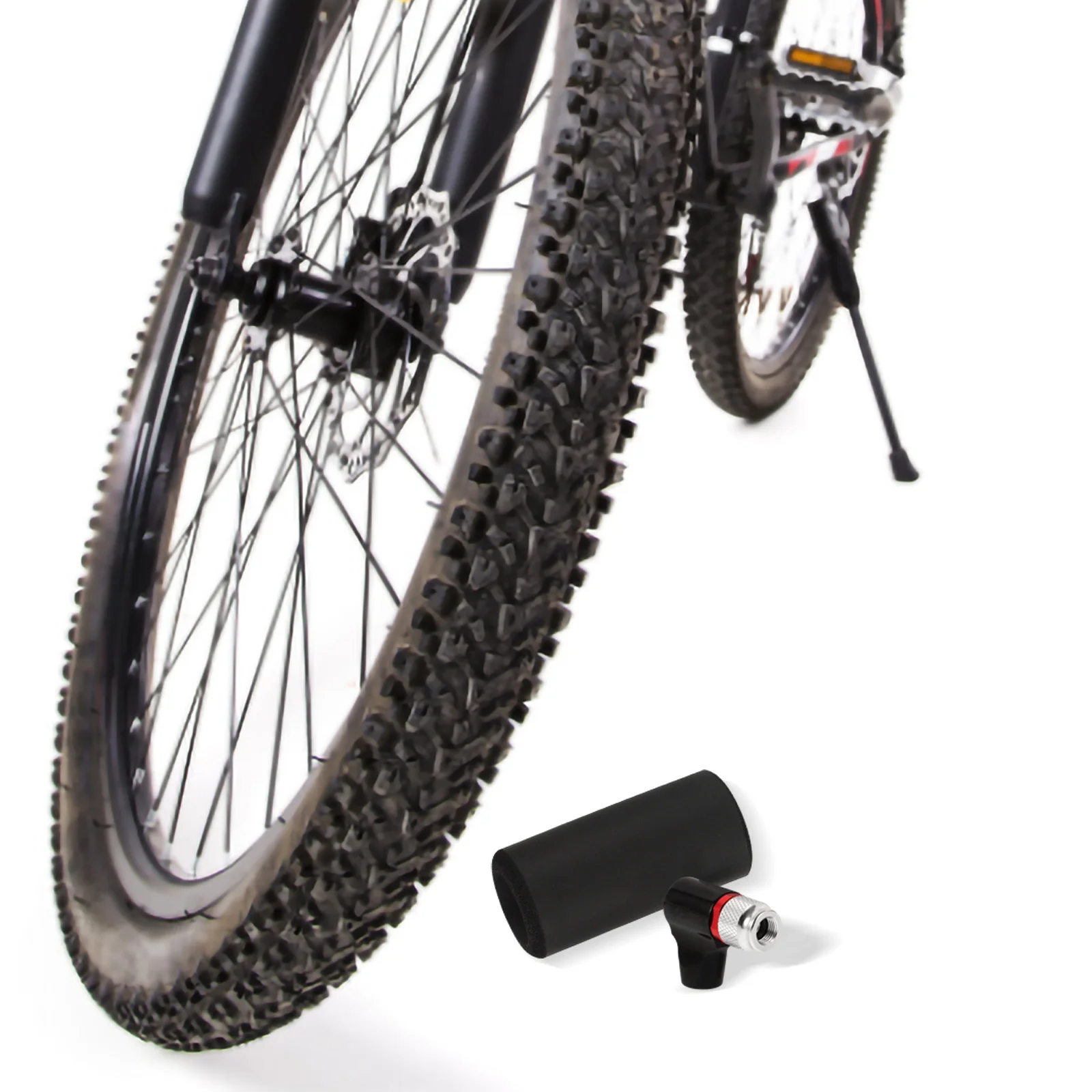 

Mini Portable Bike Tire Pump Adapter Quick Inflation for Mountain Road Bikes Aluminum Alloy Bicycle Flat Tire Pump High Pressure