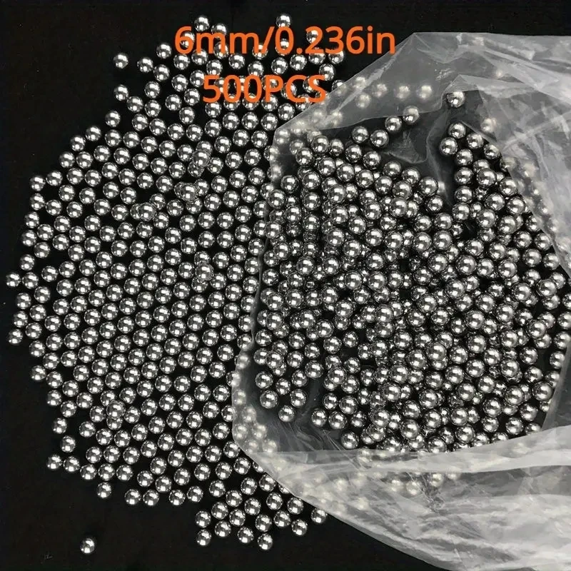 500pcs 6/7/8mm High-carbon Steel Balls Solid Smooth Bearing Steel Ball Spherical Bead Balls Catapult Precision Ball