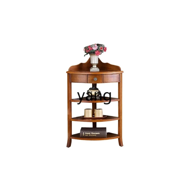 

LH solid wood dining side triangular shelf corner cabinet living room corner cabinet