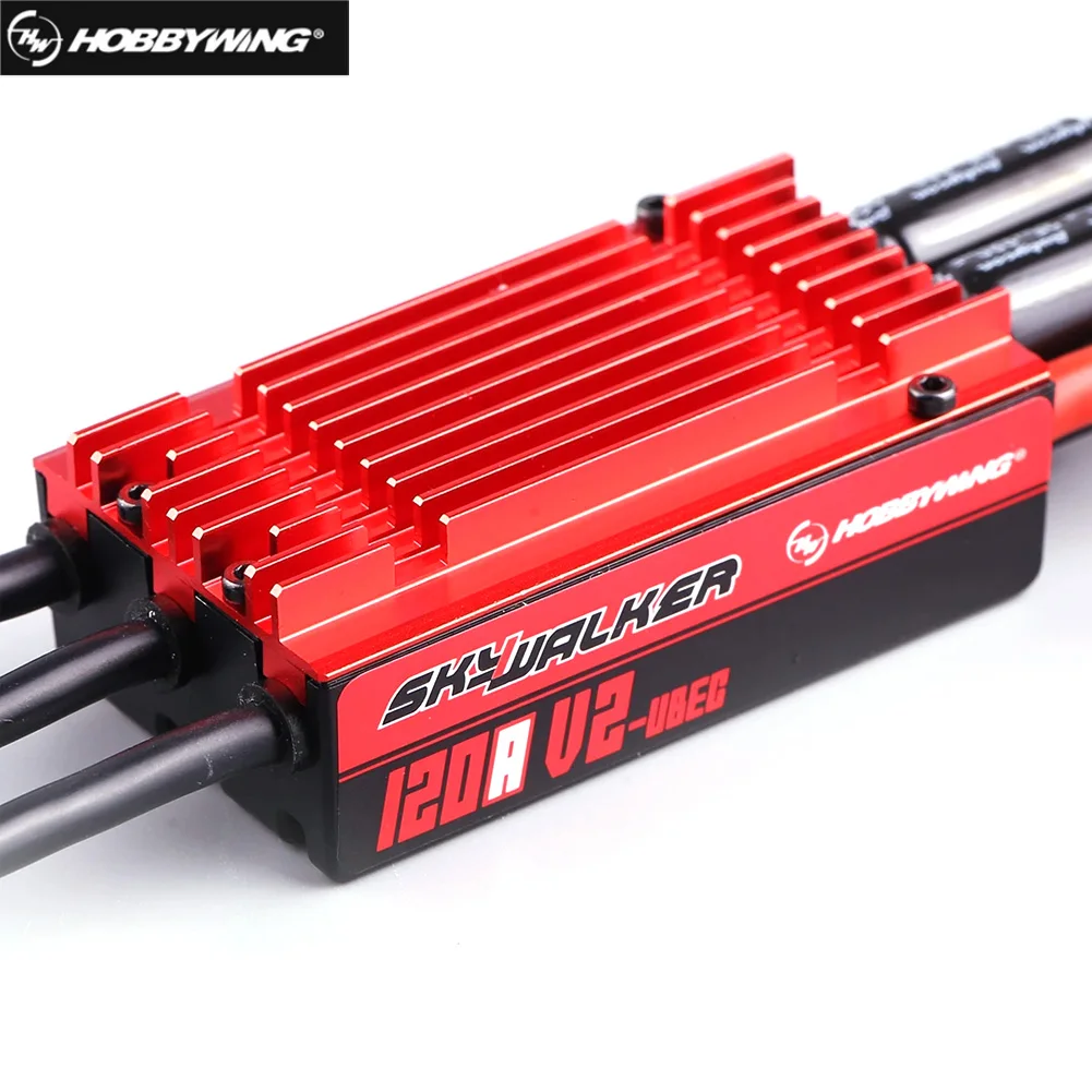 

Hobbywing SkyWalker 120A V2 UBEC Brushless ESC with Backpropulsion Electric Adjustment For RC Aircraft Model