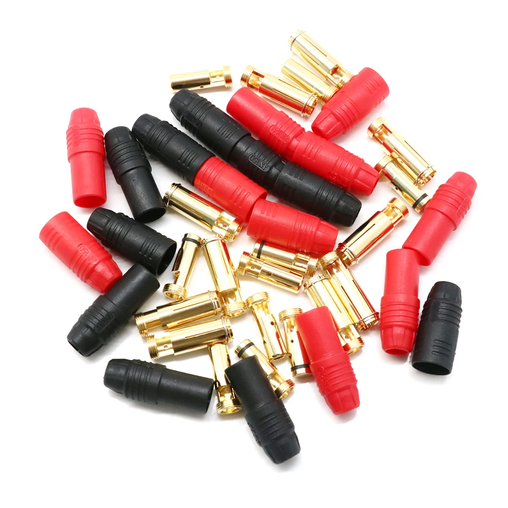 Alta qualidade amass as150 masculino feminino anti faísca conector 7mm banhado a ouro banana plug conjunto para rc bateria esc drone carro barco