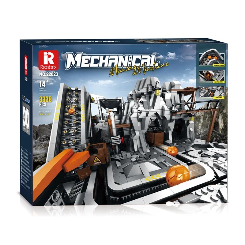 

В НАЛИЧИИ Reobrix 22023, MOC, электрическая горная техника, строительные блоки, сборка кирпичей, модель игрушки для мальчиков, рождественский подарочный набор