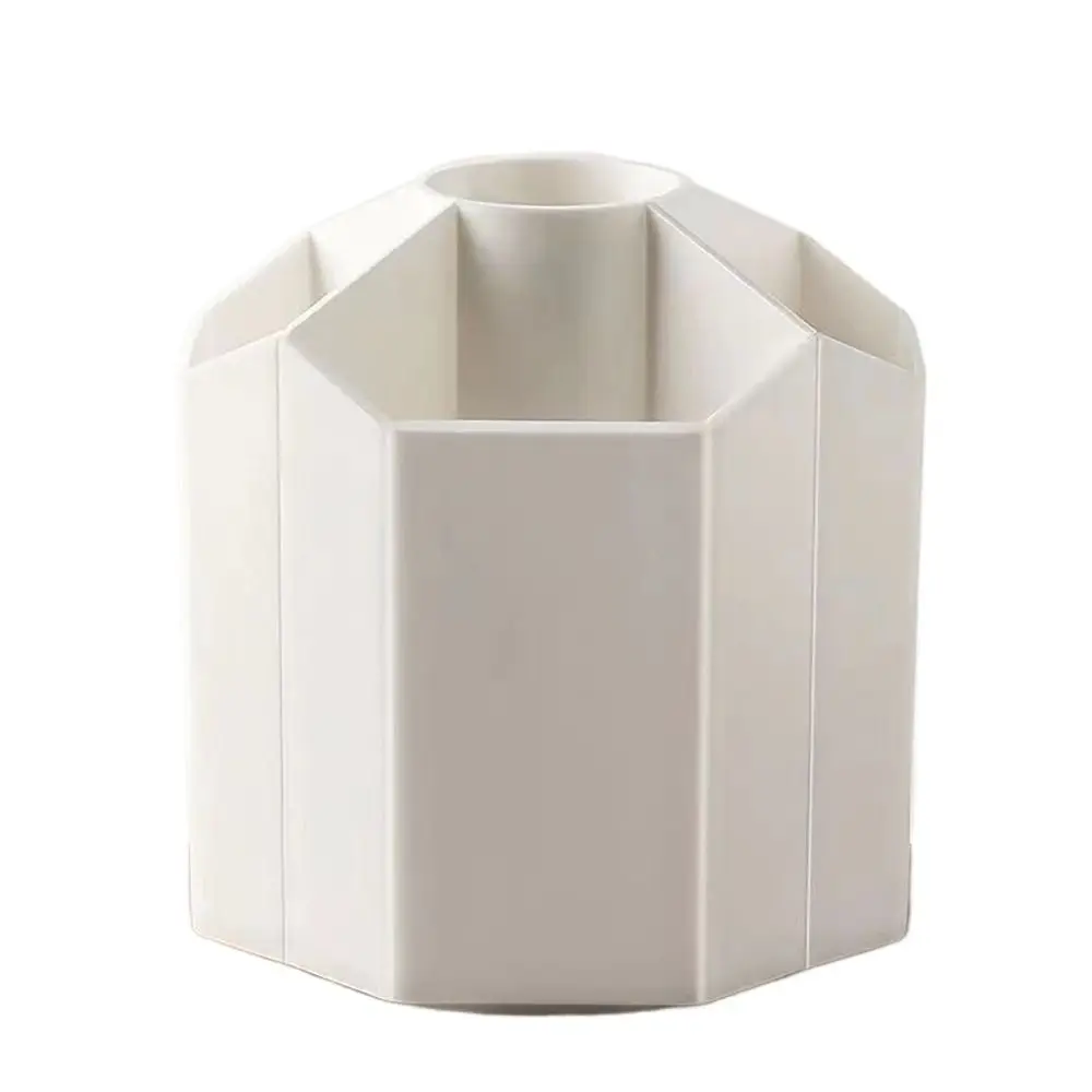 Trendy Multi-function Pen Holder 360 Degrees Rotating Large Makeup Brush Multi-cell Brush Pot