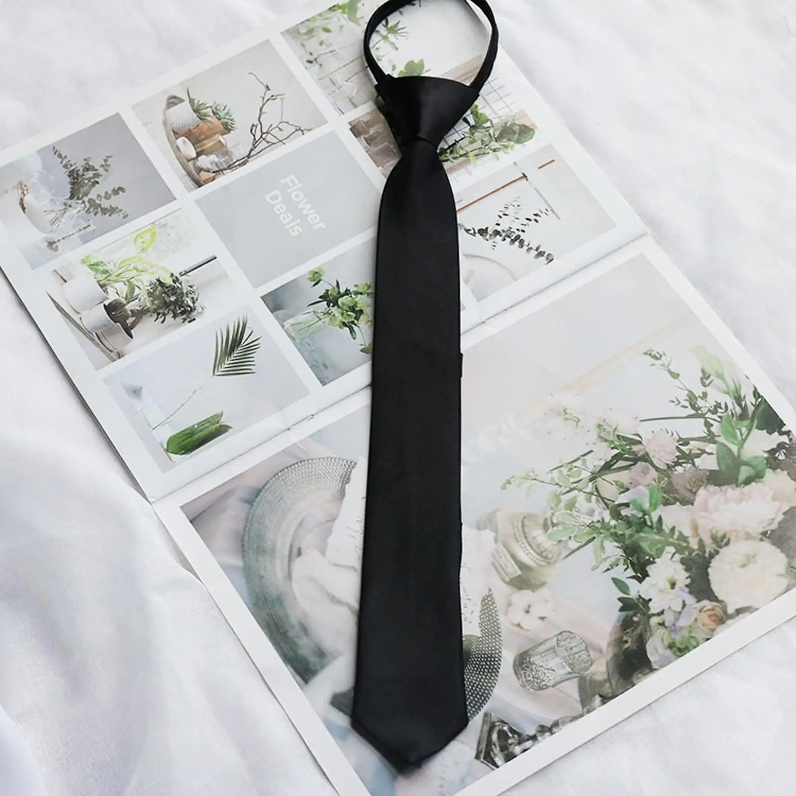 Fashion Woman Men Skinny Narrow Necktie For Wedding Party Satin Black Solid Ties Men's Accessories Ties For Men Men's Gift Y6x1