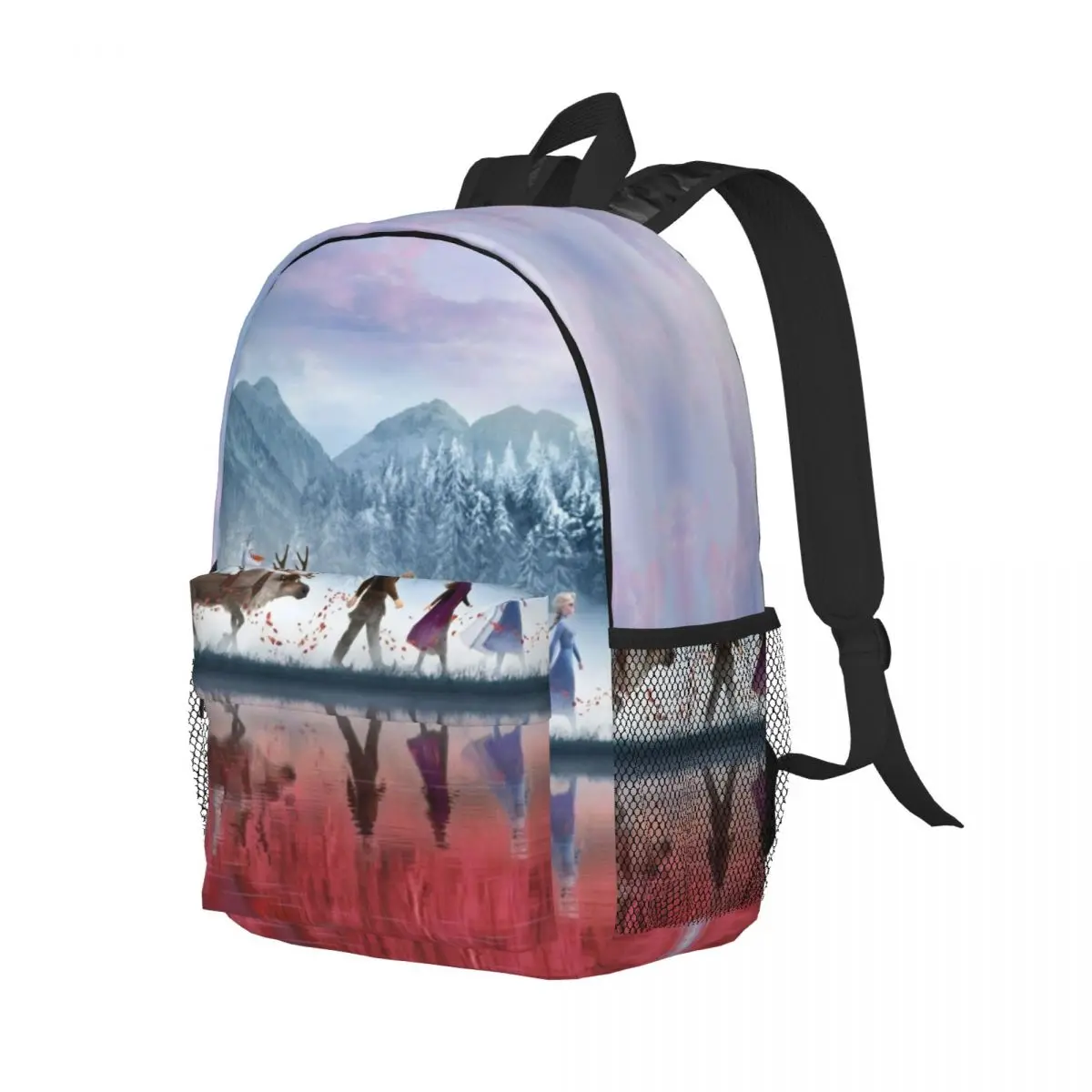 Mochila compacta Disney Frozen de 15 polegadas – Bolsa leve e elegante, perfeita para estudantes e viajantes