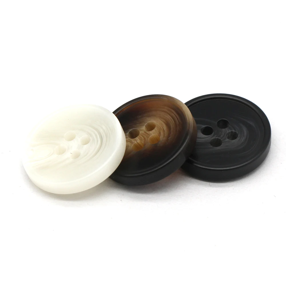 HENGC 15/20/25mm Classical Suit Resin Horn Buttons for Clothing Women Coat Blazer Jacket Handmade Deco Sewing Accessories