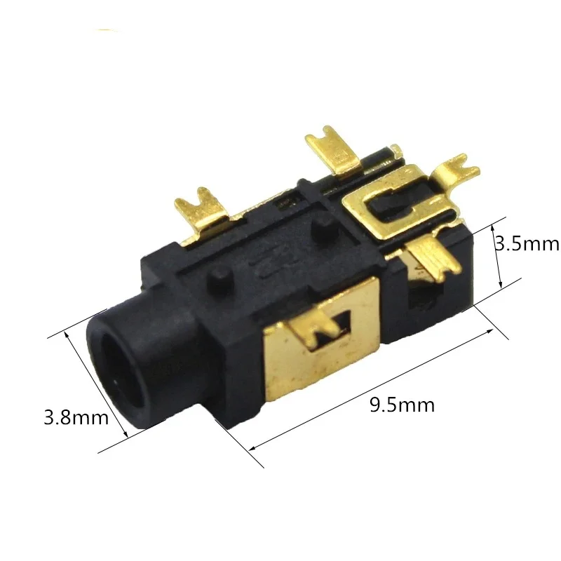 10PCS PJ-209 2.5mm 5-Pin SMD Gold Plated Stereo Audio Jack Socket for Headphones/Microphones