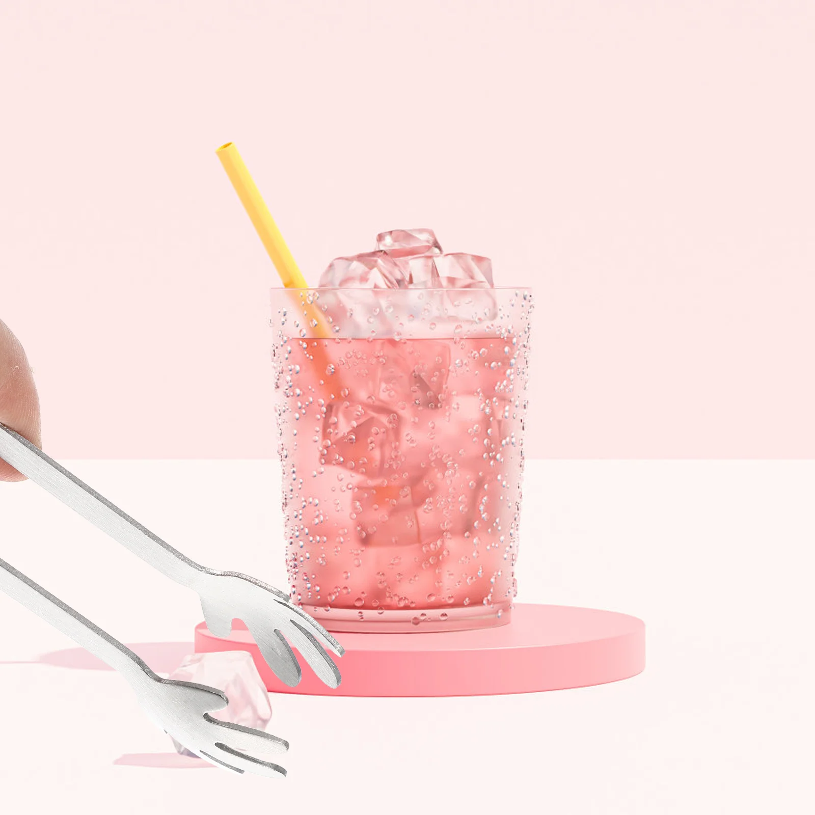 

4Pcs Compact Ice Tongs Stainless Steel Small Food Clips for Ice Cube Sugar Lemon Slice Portable Serving Utensils Household