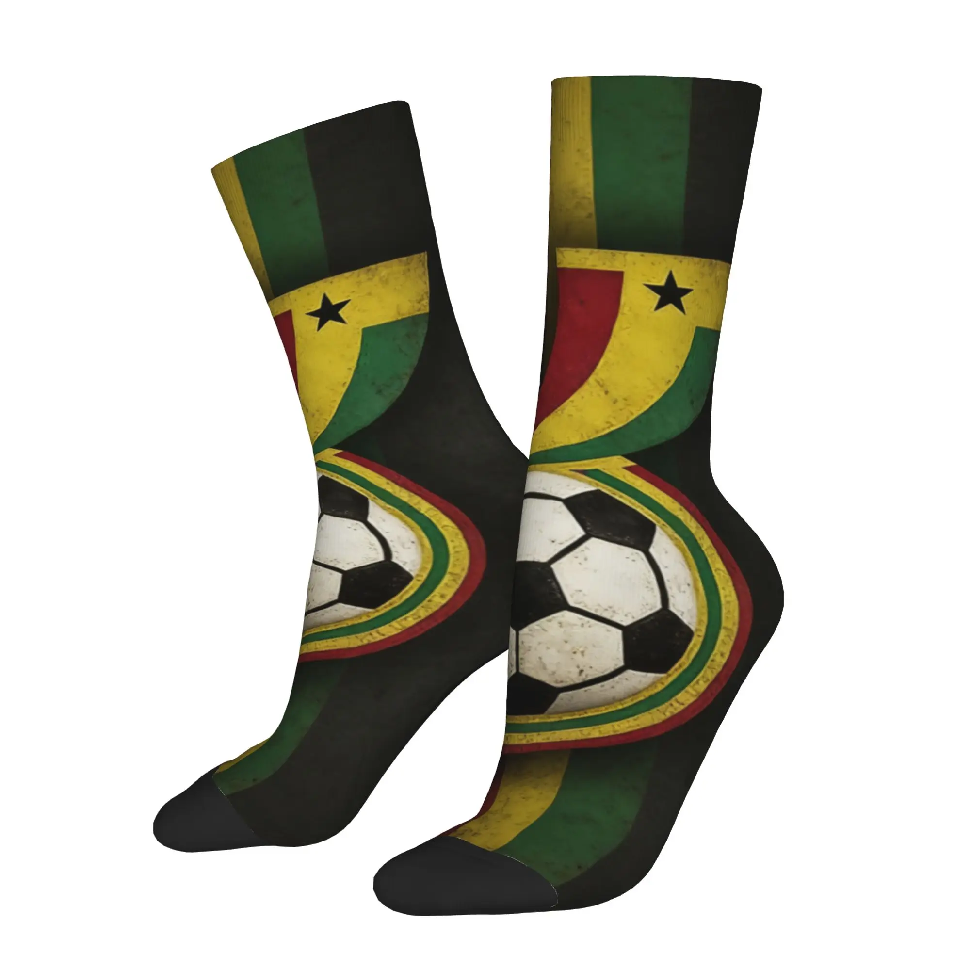 Hip Hop Vintage Ghana Crazy Men's compression Socks Unisex  Harajuku Seamless Printed Funny Sock Match Day Essentials