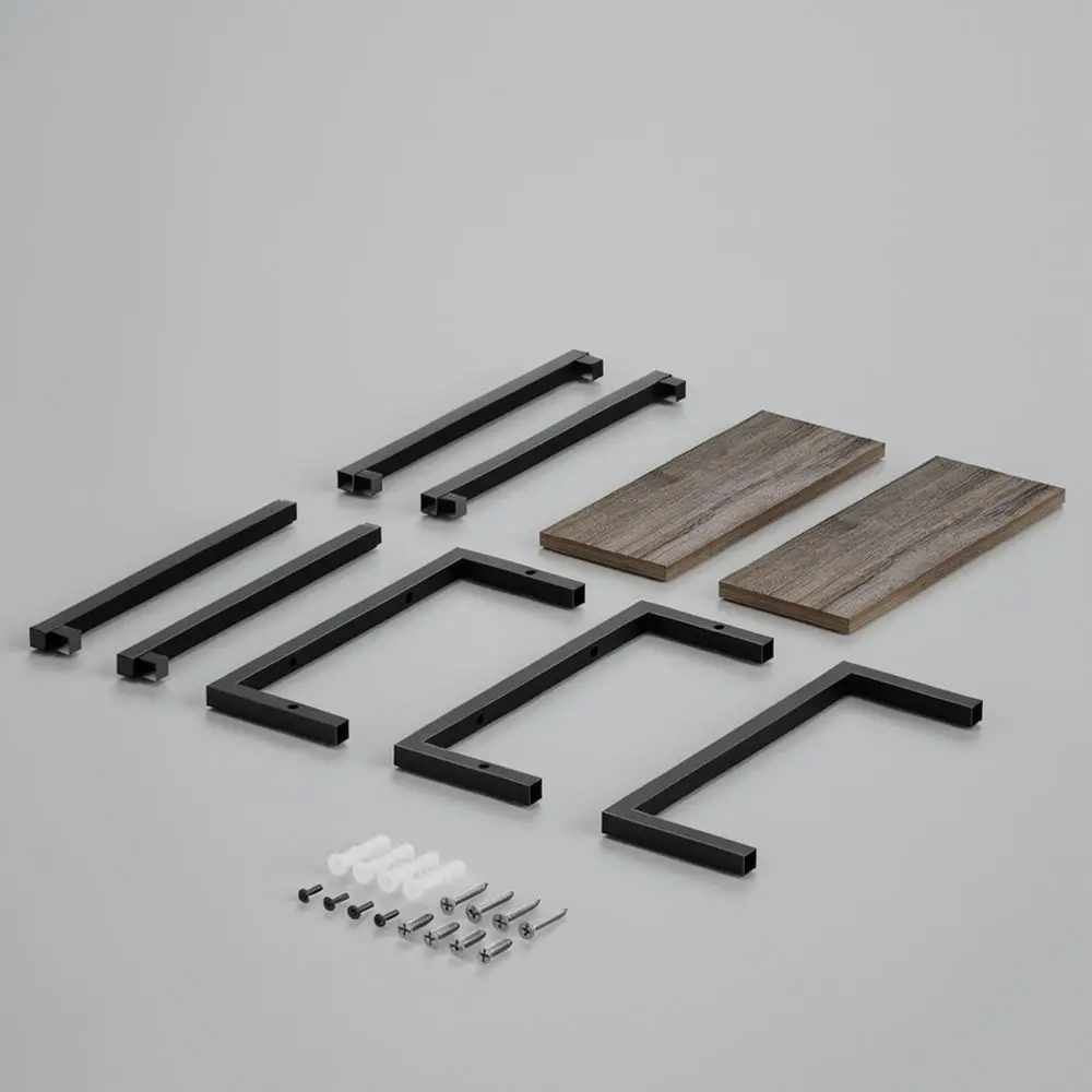 Modern Double Layer Wood Wall Shelf Bathroom Storage Organizer Rack Toilet Towel Holder Home Decor Furniture