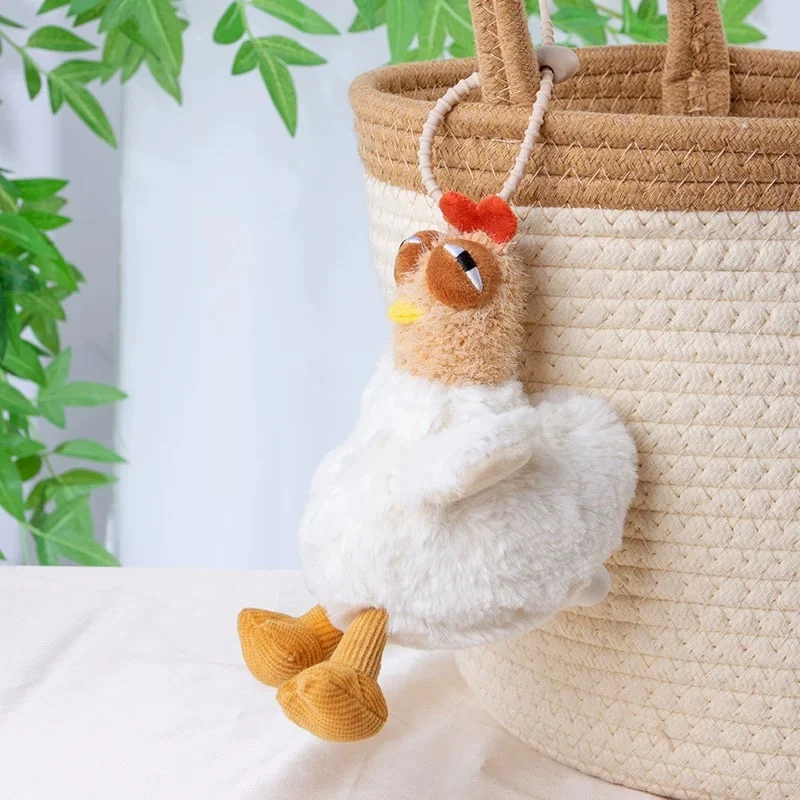 Plush Keychain Funny Plush Screaming Chicken Keychain, Creative Cartoon Squeeze Screaming Chicken Backpack Pendant Key Chain