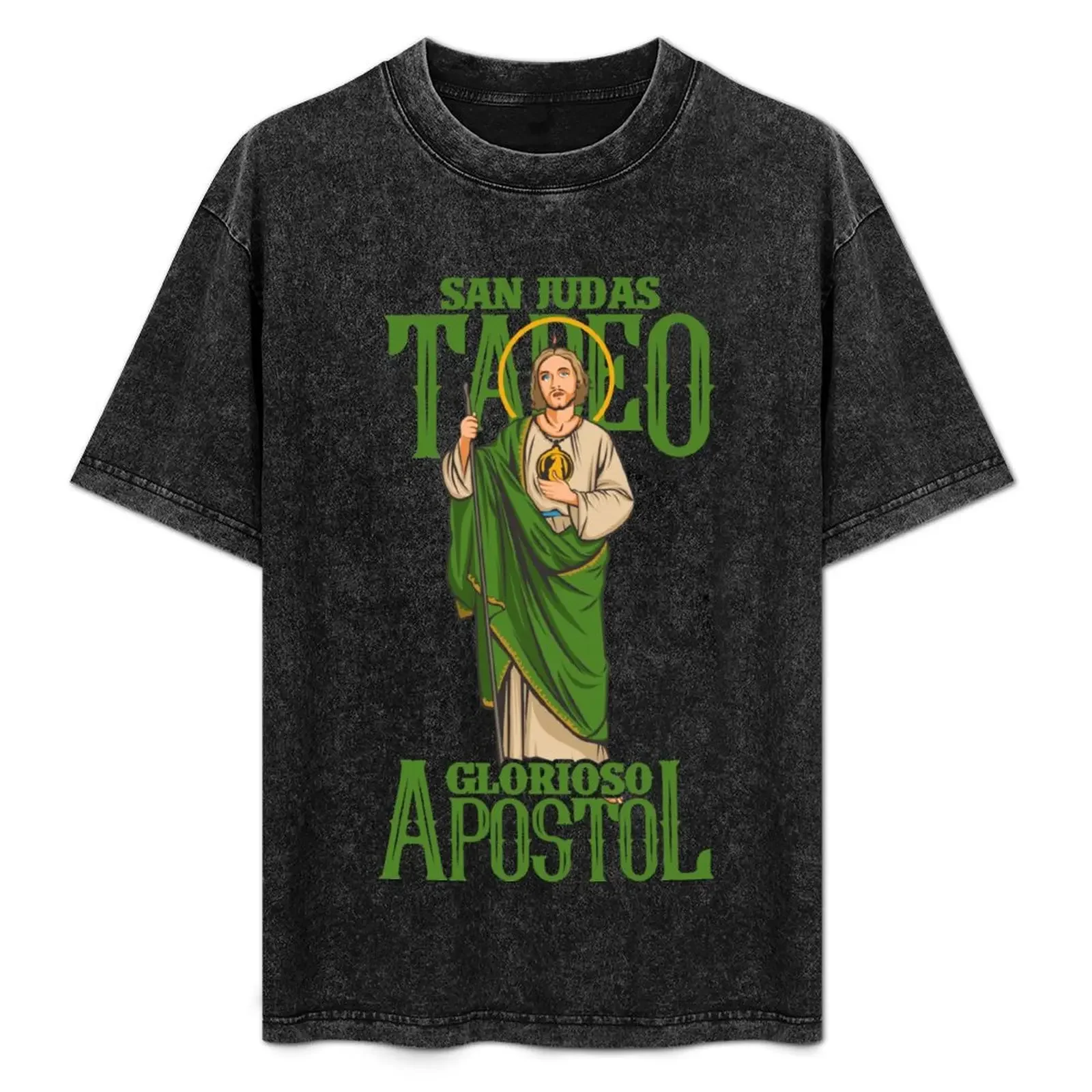 

San Judas Tadeo. Santo de las causas difíciles T-Shirt cotton man t-shirts boys animal print black t shirts for men
