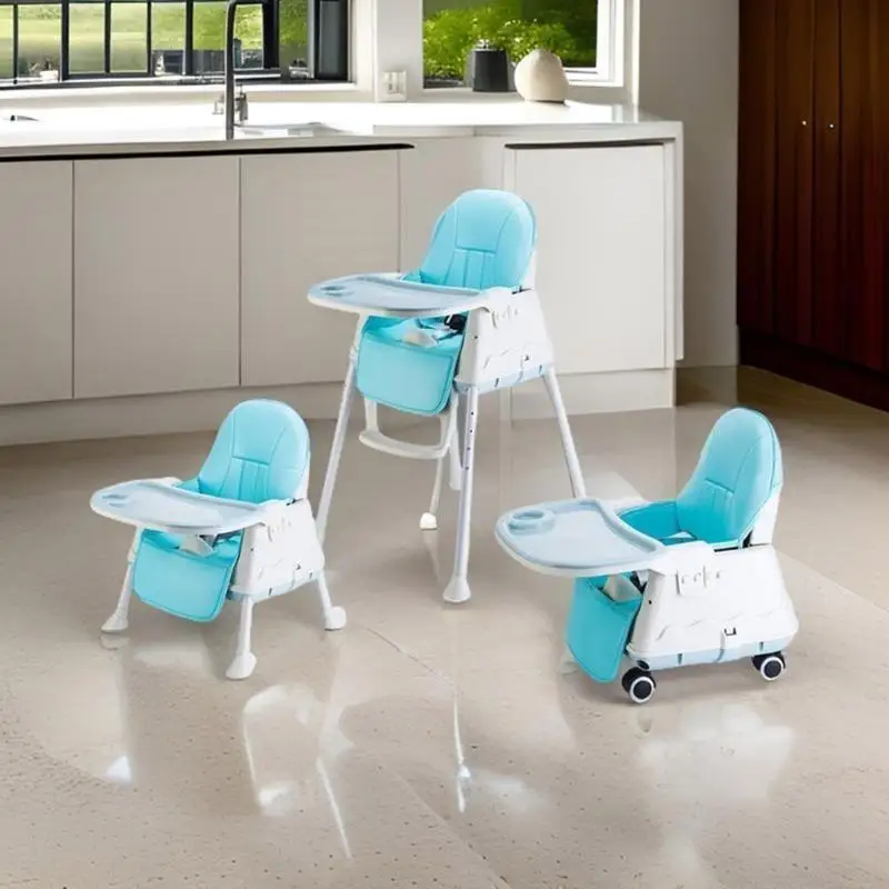 97BE Infant Toddlers Learning to Sit Chair Mat, Water Proofing Breathable PU Leather Sponge Cushion Pad for Various Highchairs