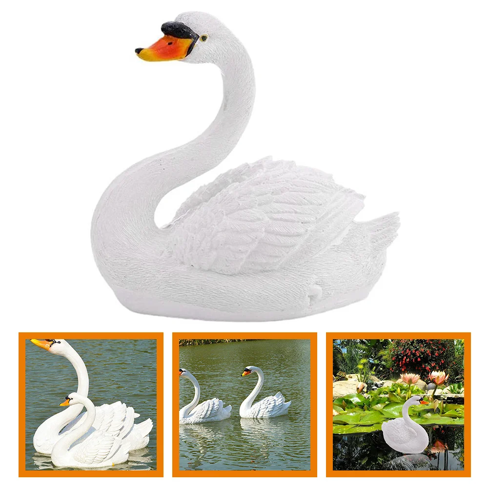 

Floating Swan Statue Outdoor Sculpture Decorations Simulation Resin Party for Found Home Pool Realistic