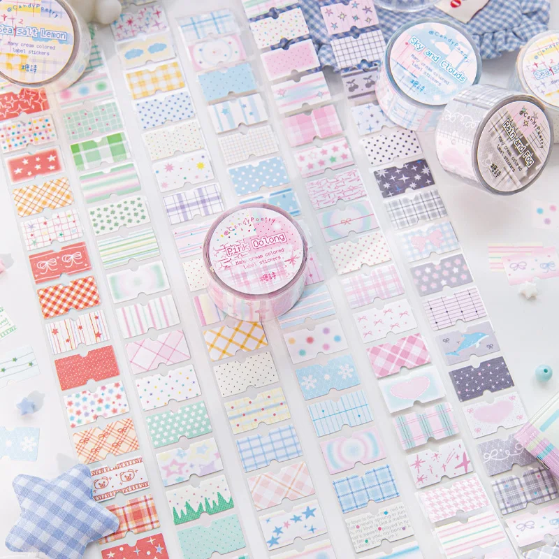 Mr. Paper kawaii Synthetic Paper Labeling Tape with Shimmering Sand scrapbooking sticker Children's stationery supplies gifts