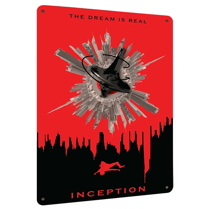 Inception Movie Theme Metal Wall Art Creative Home Decor Art Collection Birthday Gift